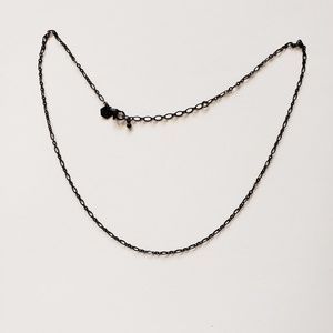 Origami Owl 20-22" black Dainty Oval chain